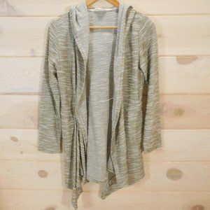 Mistic Prysm Women's Size M Hooded Cardigan Casual Beachy Pockets Neutral